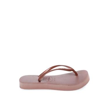 Imagem de Havaianas - Chinelo fino, elegante, durável e versátil, sola de 2,5 cm de espessura, tiras finas para mulher, Crocus Rose, 35/36 BR