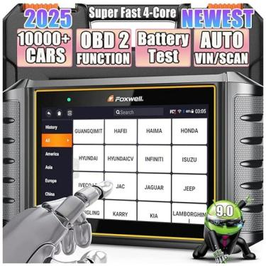 Imagem de 2025 FOXWELL NT706 Scanner  de Diagnóstico Automotivo OBD2 com Verificação de MotorABSSRSBloqueio de AirbagTransmissão