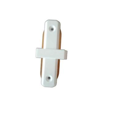 Imagem de conector para emendar trilho eletrificado reto branco - telintec