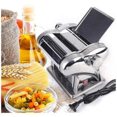 Imagem de Máquina de Fazer Massas Elétrica de Aço Inoxidável, Ideal para Casa e Restaurante - PIAOCAIYIN