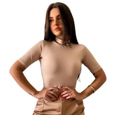 Imagem de Blusa Básica Feminina Suplex Gola Alta Segunda Pele Cacharrel T-shirt 