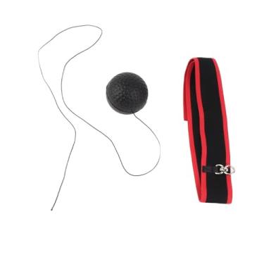 Imagem de Faixa de cabeça de bola de boxe, equipamento de treinamento de boxe com alça ajustável, treinamento de coordenação olho-mão | Bola | Bollen de caixa | Equipamento de boxe para melhoria de proficiência