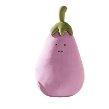 Imagem de Boneca de legumes recheada com berinjela de desenho animado de pelúcia 17 cm