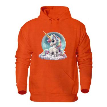 Imagem de Blusa de Frio Feminina Abrigo Moletom Quentinho Estampa Unicornio Confortavel Macia