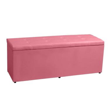 Imagem de Calçadeira Recamier Baú Queen 1,60m Berlim Suede - Pallazio Cor Rosa