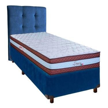 Imagem de Kit Cabeceira + Cama Box + Colchão Solteiro Molas Ensacadas Legaccy Paropas