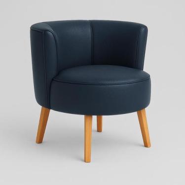 Imagem de Poltrona Decor para Recepção Comercial Tecido Corano Resistente Pés de