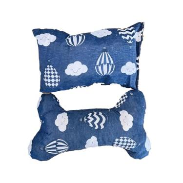 Imagem de Cama Pet Onix em Tricoline, 4 Tamanhos, Impermeável, com 2 Almofadas, Zíper Removível, 100% Algodão (Azul Royal Balão, XX-Grande)