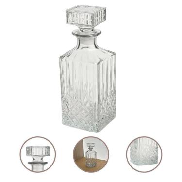 Imagem de Garrafa De Vidro Licoreira De Whisky Licor Retro Super Luxo