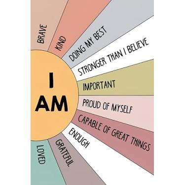 Imagem de Tibest Decoração de parede de afirmação positiva para crianças, meninos e meninas, I am Kind I am Brave Inspirational Affirmations, decoração de parede motivacional para berçário, sala de aula, quarto