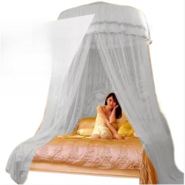 Imagem de Mosquiteiro de Teto Gigante Casal/Queen/King com Abertura Lateral 14m Tela Fina Anti-Inseto(Branco,Normal s/abertura lateral)