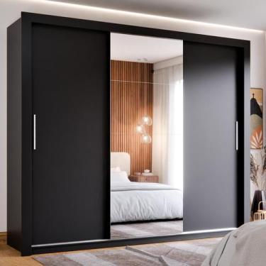 Imagem de Guarda Roupa Casal Maxi Roupeiro 3 Portas de Correr E 4 Gavetas Com Es