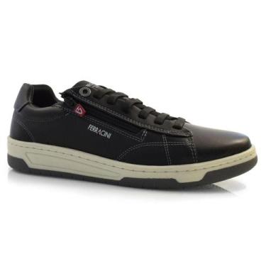 Imagem de Sapatênis Masculino de Couro Ferracini Vox 8052, Preto, 42