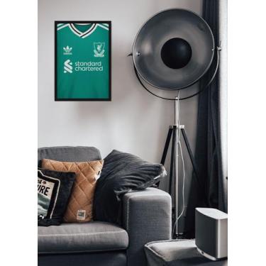 Imagem de Quadro Camisa Liverpool 2025-26 2 Com Vidro e Moldura Preta Tamanho:21