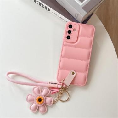 Imagem de Capa protetora de pulseira para Samsung Galaxy S25 S24 Plus S23 FE S22 Ultra A15 A55 A26 A53 A52 A72 Note20, rosa, para Galaxy S24+