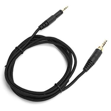 Imagem de KIMISS Cabo de áudio para Fone de Ouvido Cabo AUX Trançado para ATH-M50X M40X - Substituição de 1,5 M 3,5 Mm Com Adaptador de 6,35 Mm - Fio de Cobre OFC para Qualidade de Som Aprimorada