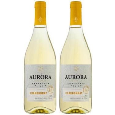 Imagem de Kit 2 Vinho Aurora Varietal Chardonnay 750ml - Serra Gaúcha - Vinícula
