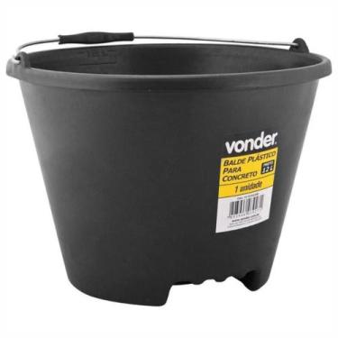 Imagem de Balde Para Concreto Vonder Plástico 12 Litros Preto