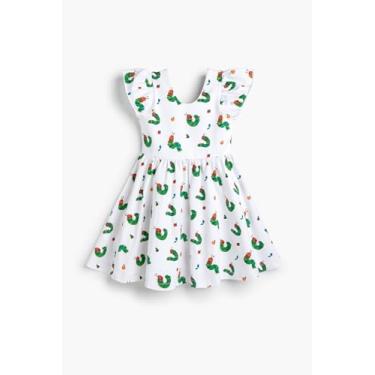 Imagem de MONICA + ANDY Vestido de manga curta orgânico para bebês Let's Dance, Eric Carle, a lagarta muito faminta, 6 Meses