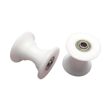 Imagem de Generic 2 polias de rolamento para máquina de remo e abdominal, fáceis de instalar, com furo de montagem de 8 mm, para substituição em estúdios.