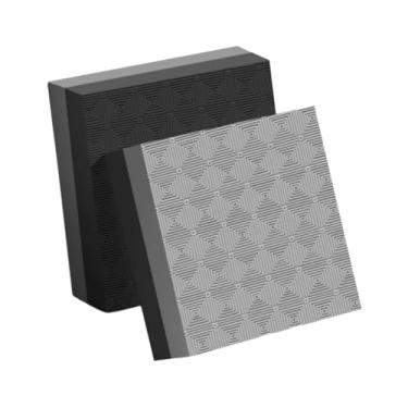 Imagem de Aymzbd Pacote com 2 Protetores para Levantamento de Peso, Tapete Silencioso à Prova de Choque para Treinamento em Clube, Preto Cinza 40x33x4cm