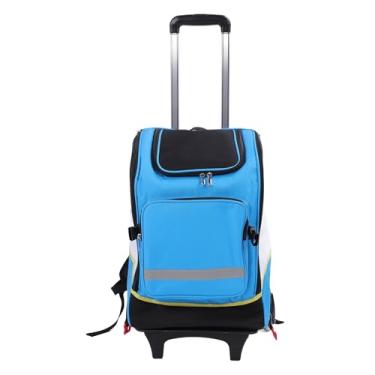 Imagem de Garosa Ferramenta de Limpeza Mochila Suprimentos de Limpeza Saco Organizador Grande Capacidade 35l Pano Oxford para Armazenamento Transporte (Azul)