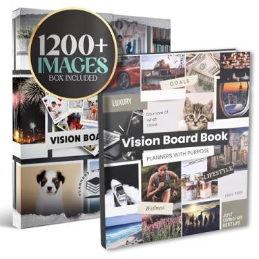 Imagem de Planners with Purpose Vision Board Book 1.200+ Imagens e citações do quadro de visão - Diário de visão de definição de objetivos para manifestação, motivação e inspiração de estilo de vida - Kit de