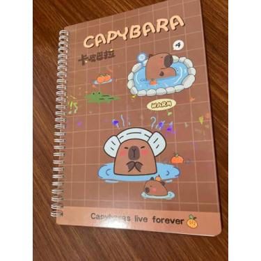 Imagem de Caderno Capibara Capivara Espiral Anotações Capa Brilha 32 Folhas