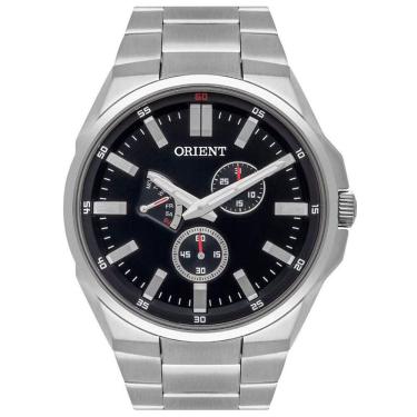 Imagem de Relógio ORIENT masculino prata preto MBSSM087 P1SX