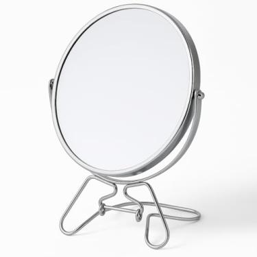 Imagem de Espelho de Maquiagem Dupla Face com 7 Polegadas • Base Estável • Rotação 360° • Ideal para Make e Skincare (7)