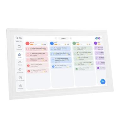 Imagem de AYNEFY Calendário Digital Inteligente, 15,6 Polegadas HD Craque de Touchcreen Placa de Quadro de Quadro Digital Montado na Parede (Branco puro)