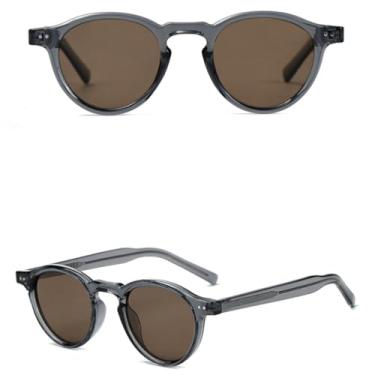 Imagem de JRLLFD Óculos de sol redondos retrô fashion UV400 polarizados para dirigir para homens e mulheres (C2)