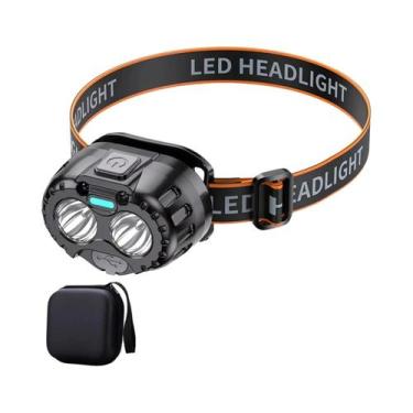 Imagem de Lanterna De Cabeça LED Recarregável À Prova d'Água Com Sensor Para Pes