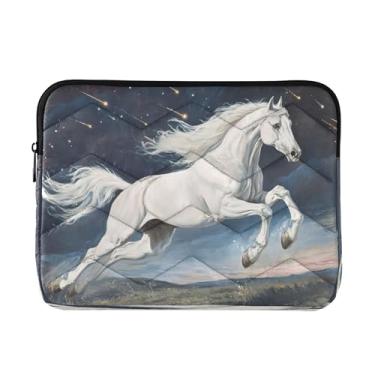 Imagem de Pasta para laptop preta de cavalo branco, média à prova de choque, capa protetora para transporte de computador, bolsas de professor de 33 a 13,3 polegadas