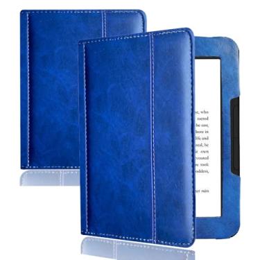 Imagem de AFesar Capa para Nook GlowLight 4 eReader (2021, modelo BNRV1100) e GlowLight 4e (2022, modelo BNRV1000) capa de couro estilo livro (azul escuro, Nook GlowLight 4/4e (Modelo: BNRV1000/BNRV1100))