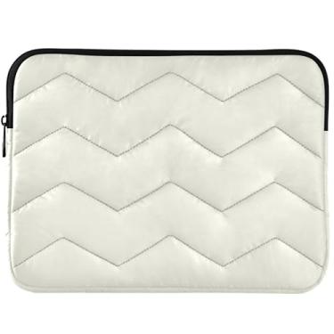 Imagem de Capa para laptop personalizada branca marfim fofa capa para laptop com estampas de animais fofos capa para notebook universal 13 capa para computador laptop de 14 polegadas