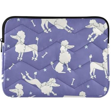 Imagem de Capa protetora para laptop com estampa violeta de Poodles para MacBook Air de 13 polegadas, capa protetora para laptop, universal, 13 a 14 polegadas
