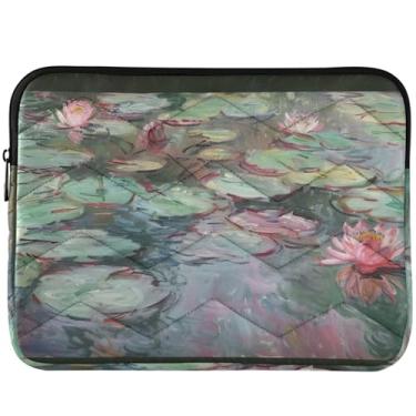 Imagem de Capa para notebook Monet Water Lily Puffy para laptop Mac Air 13 polegadas, capa para laptop de 13 a 14 polegadas universal