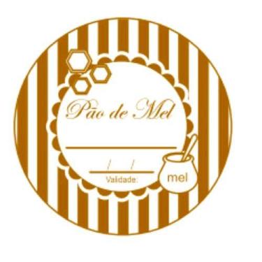 Imagem de Etiqueta pão de mel redonda ouro 2885 com 50 unidades Ideia