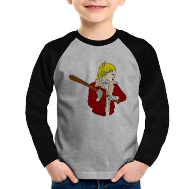 Imagem de Camiseta Raglan Infantil Baseball Girl Manga Longa - Foca na Moda, Cin