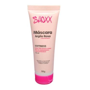 Imagem de Shoxx mascara facial argila rosa bisnaga 50g renovação cel.