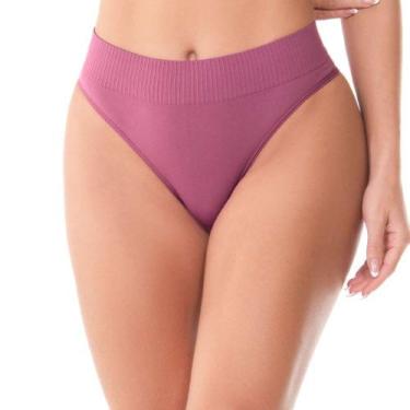 Imagem de Calcinha Tanga Jacquard Sem Costura Dusty Pink - Trend, P
