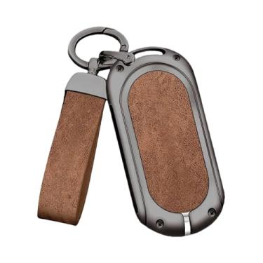 Imagem de Compatível com benz amg classe c s-class glc eqe eqs w223 x254 v297 v295 w206 s206 x206 carro liga de zinco caso chave saco escudo de metal(Gun Black Brown)