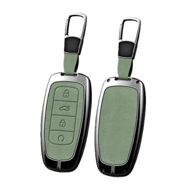 Imagem de Capa de couro para chave de carro, liga de zinco, compatível com incubatório jaecoo tigo 7 8 pro max omoda c5 plus arrizo 5 estilo(Green ring)