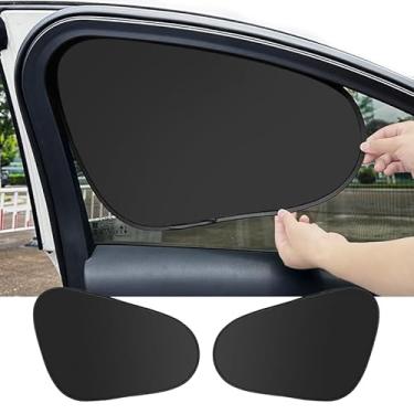 Imagem de 2 peças de persianas de janela de carro, capas de fixação estática com bloqueio de luz para janelas de motorista e passageiro, cortinas de privacidade de carro para amamentação, tirar uma soneca