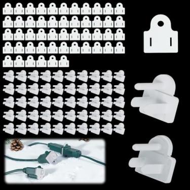 Imagem de 50 conjuntos de protetores de plugue e juntas à prova de intempéries, capas de tomada à prova d'água para uso externo para luzes de Natal, cabos de extensão, prevenção de tropeçamento GFCI, serve para