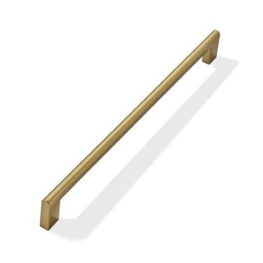 Imagem de khtumeware Puxador de eletrodoméstico, orifício em polegadas, 1 pacote com 1 puxador de armário de latão escovado puxador de gaveta de cozinha sólido, ferragens para banheiro, gaveta, armário, armário