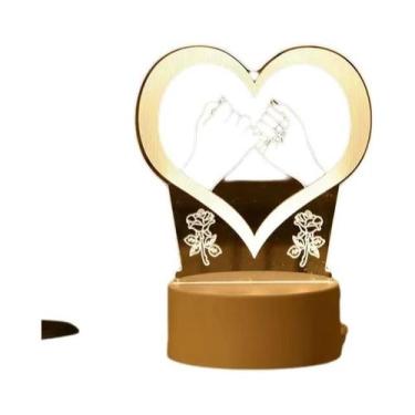 Imagem de Lâmpada Noturna LED 3D De Acrílico Romântica Para Crianças, Luminária 