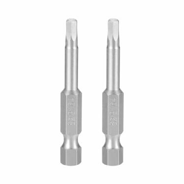 Imagem de HARFINGTON 2 peças chave sextavada broca 9/162.6 cm SAE 1/10.2 cm haste sextavada 2" (50 mm) comprimento S2 aço chaves de impacto magnéticas grau industrial, chave de fenda elétrica hexagonal, cinza