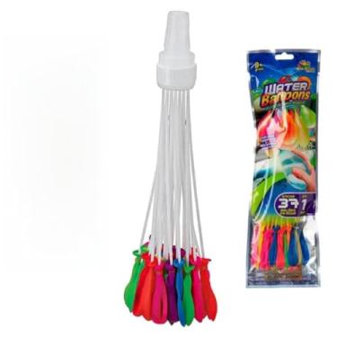 Imagem de Kit de Bexigas com Varetas 74 unidades (dois pacotes) Balões de Água Bexigas Gincana Guerrinha de água Brinquedo De Verão Water Balloons para Brincadeiras Festas e Diversão ao Ar Livre